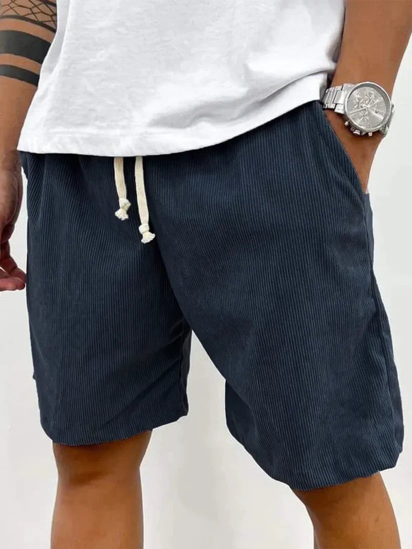 Casual Corduroy With Adjustable Drawstring Lightweight Shorts