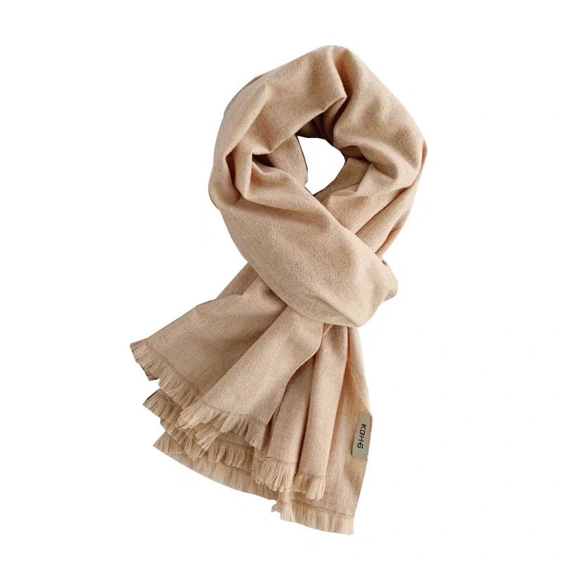 Women's Minimalist Solid Color Imitation Cashmere Scarf