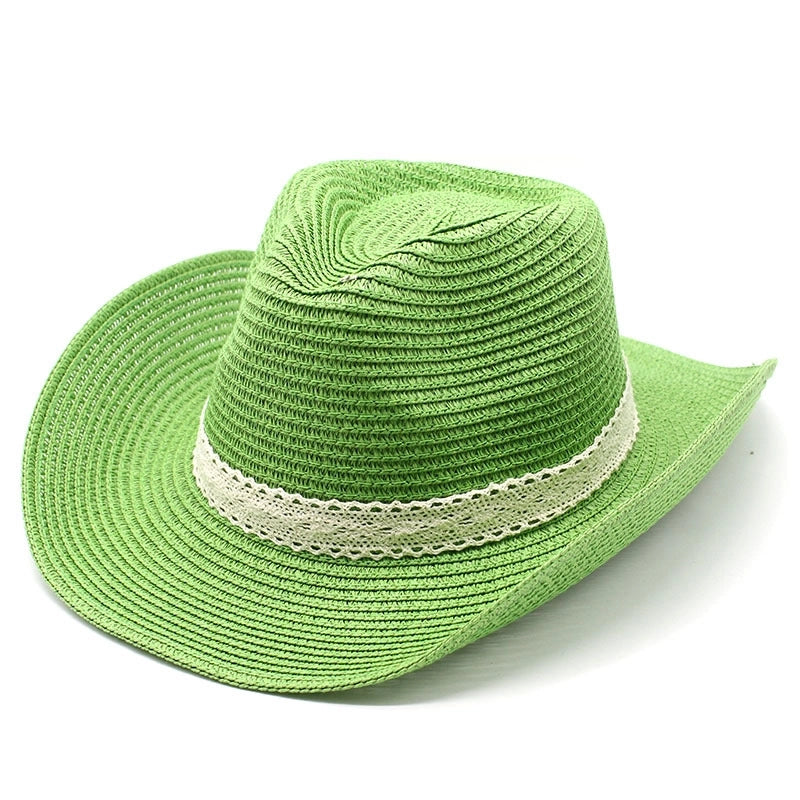 Unisex Classic Style Streetwear Solid Color Flat Eaves Straw Hat