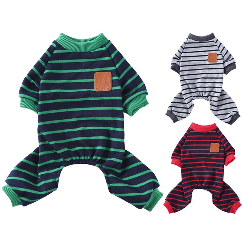 Striped Cotton Dog Clothes