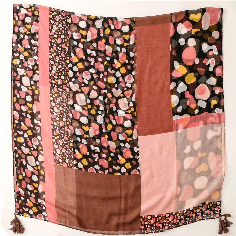 Women's Fashion Geometric Voile Polyester Winter Scarves