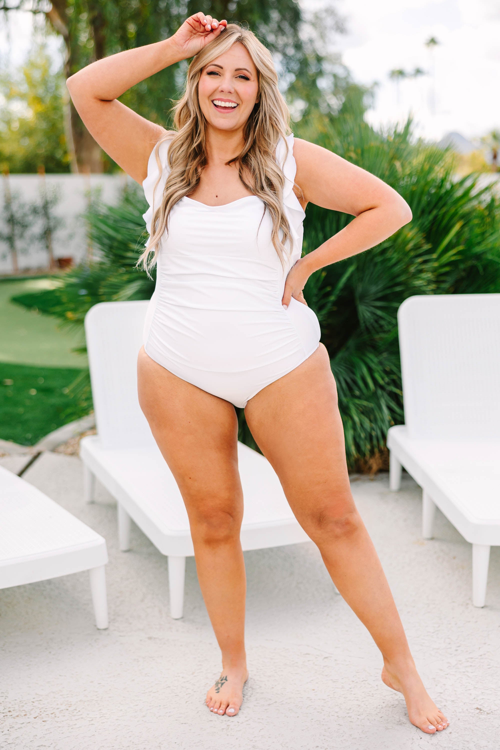 Bahama Beauty Swimsuit. White