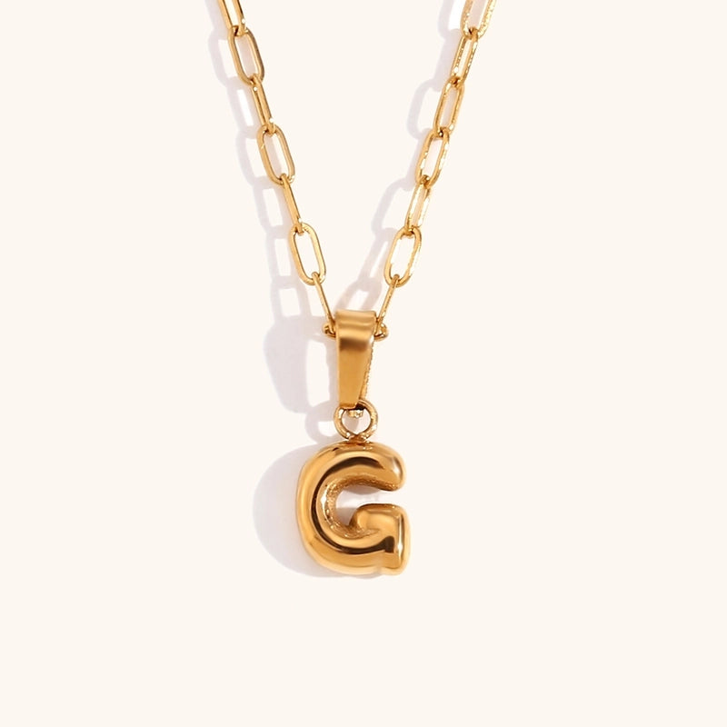 Minimalist Commute Letter Stainless Steel Titanium Steel Plating Gold Plated Pendant Necklace