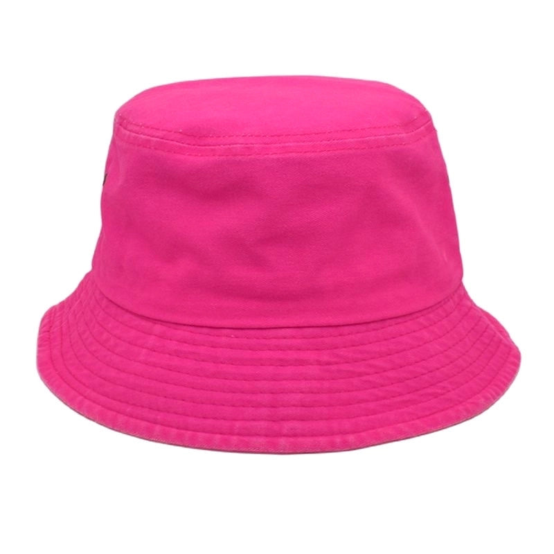 Unisex Minimalist Solid Color Flat Eaves Bucket Hat