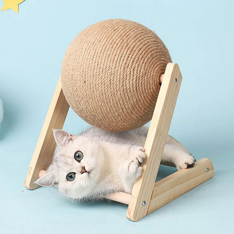 Sisal Ball Cat Catch Ball Cat Toy Ball To Relieve Boredom Self-Hi Cat Claw Grinder Supplies Do Not Drop Debris Vertical Wear-resistant Cat Catch