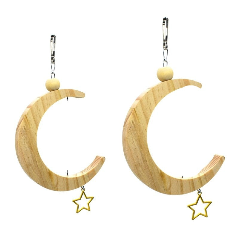 Moon Shape Wooden Swing Toy