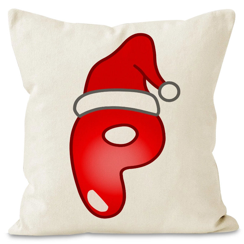 Christmas  Cute Modern Style Christmas Hat Letter Linen Polyester Pillow Cases Couch & Sofa Decor