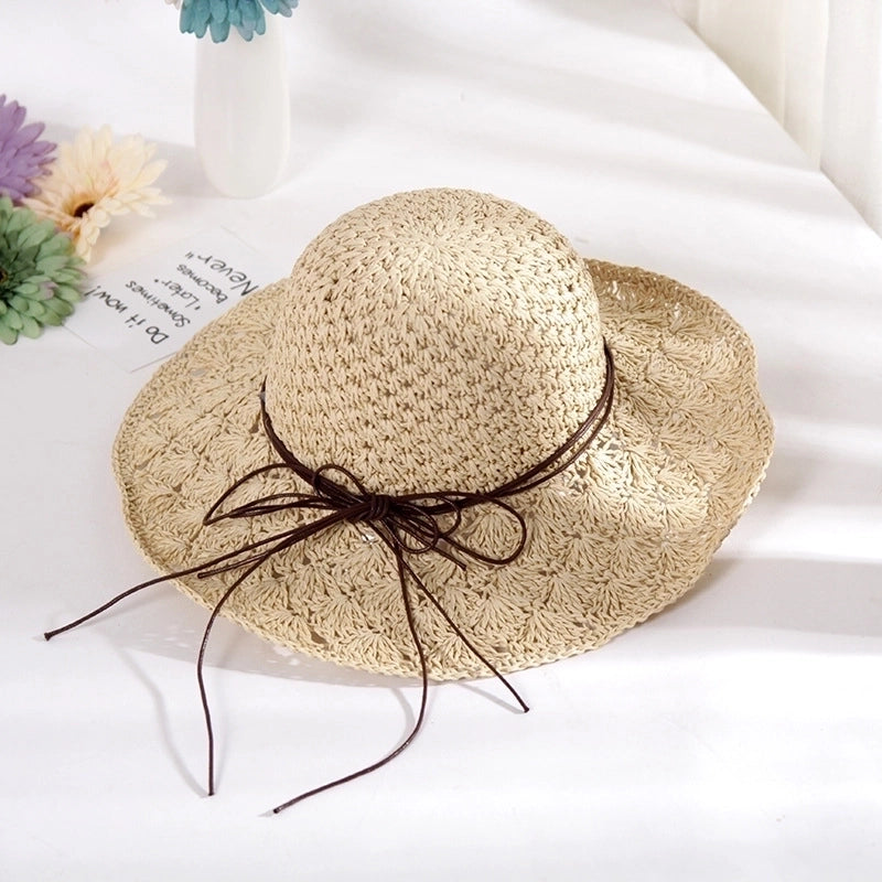 Women's Vacation Minimalist Bow Knot Big Eaves Sun Hat