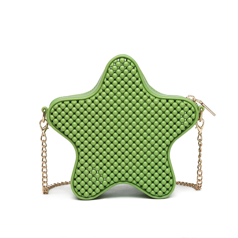 Women's Medium PVC Star Cute Zipper Jelly Bag