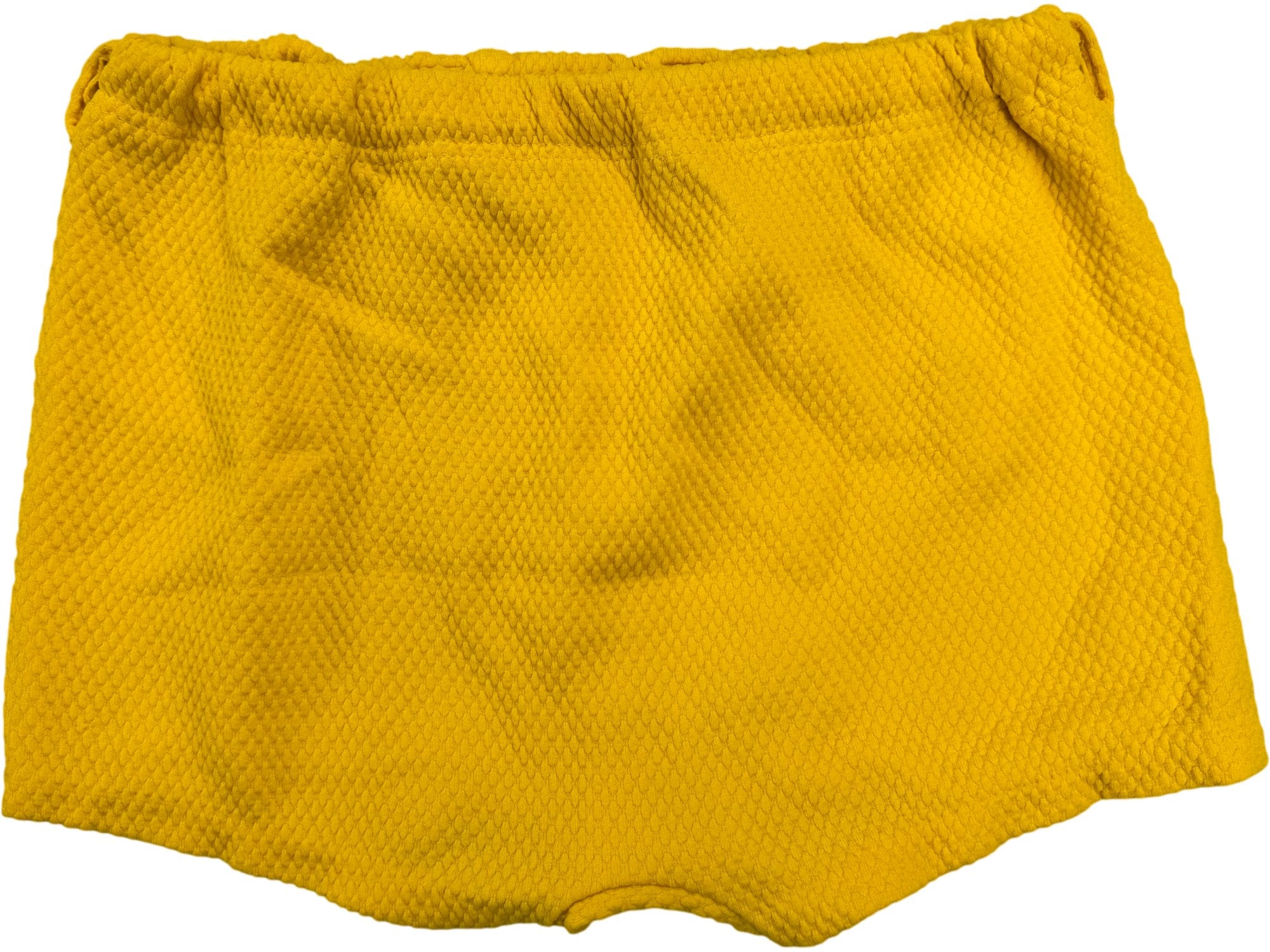 Textured Yellow Shorts