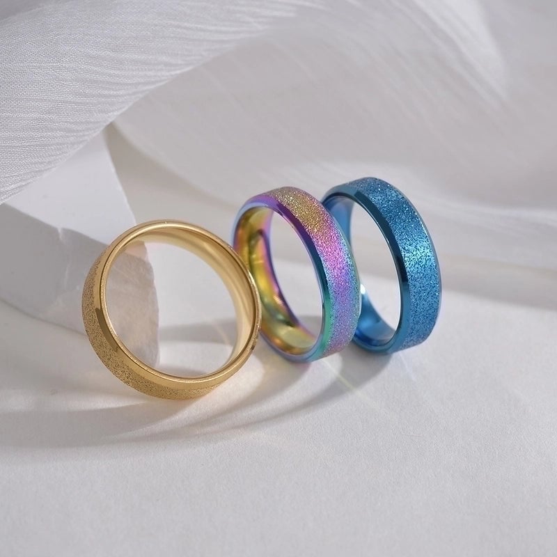 Fashion Geometric 201 Stainless Steel Gold Plated Plating Rings