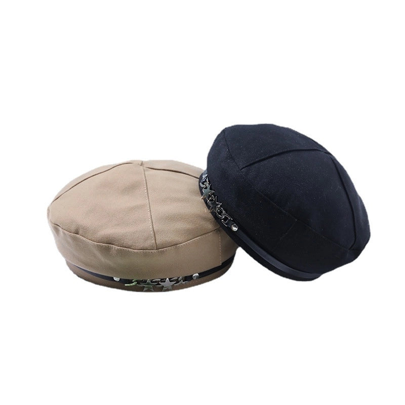 Women's Basic Solid Color Eaveless Beret Hat