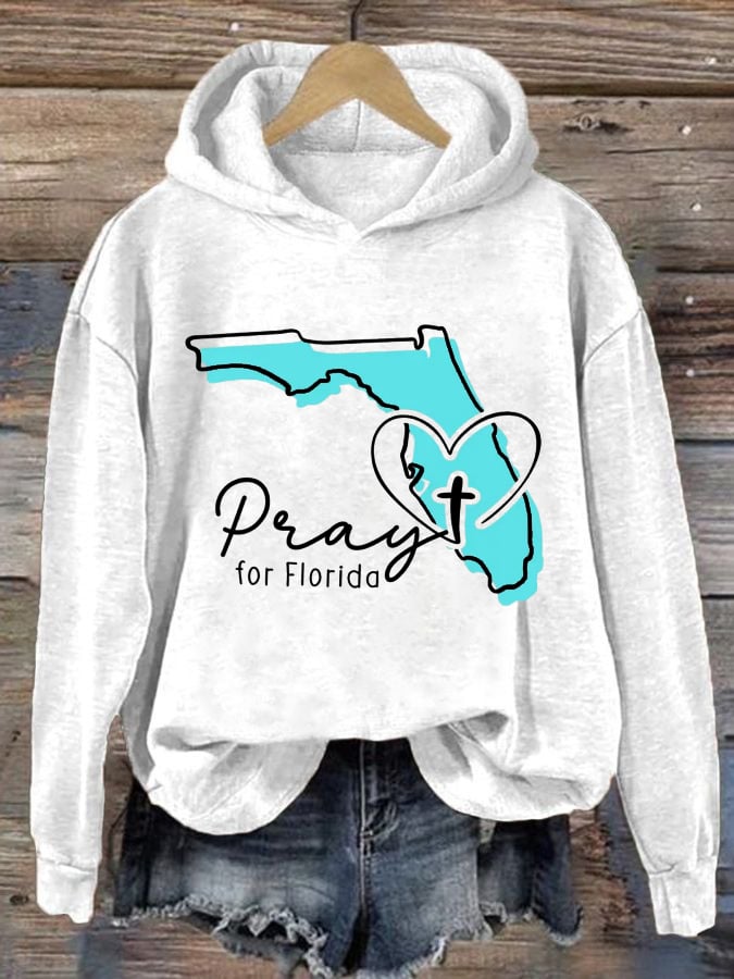 Women's Pray For Florida Print Sweatshirt