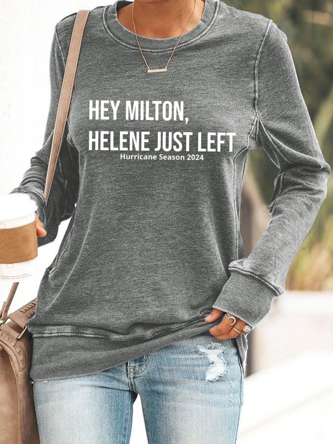 Women's Helene Milton Hurricane Season 2024 Florida Hurricane Sweatshirt