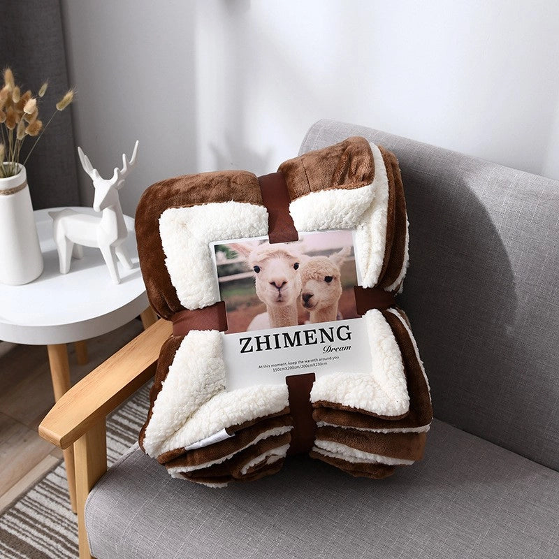 Retro Solid Color Polyester Blanket