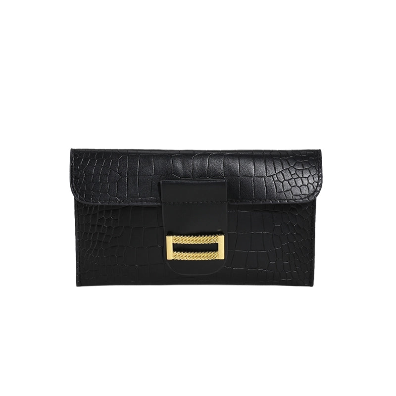 Women's All Seasons Pu Leather Solid Color Sexy Square Magnetic Buckle Clutch Bag