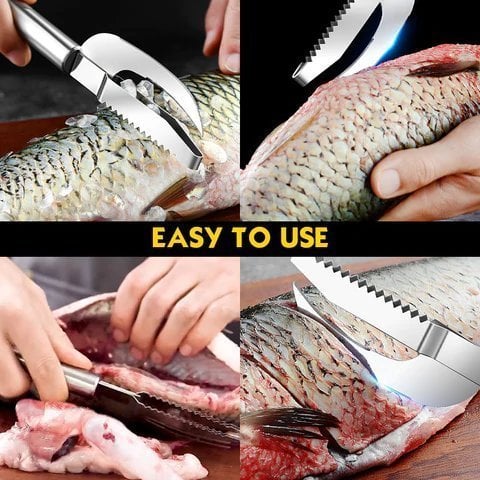 Fish Scale Knife Cut/Scrape/Dig 3-in-1