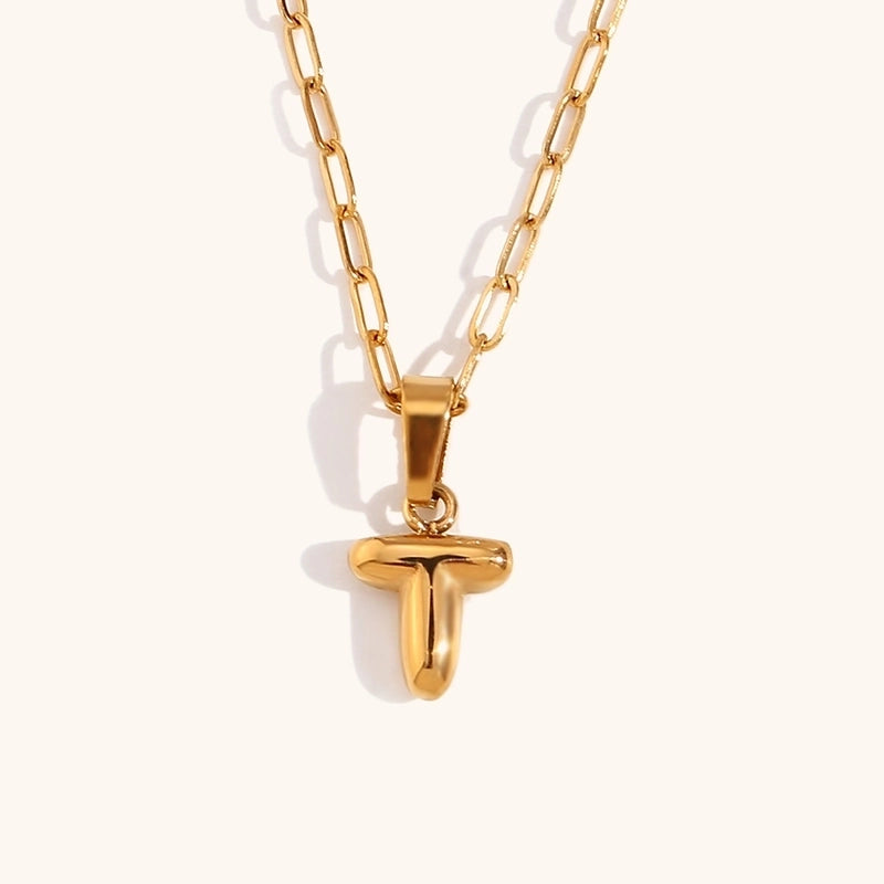 Minimalist Commute Letter Stainless Steel Titanium Steel Plating Gold Plated Pendant Necklace