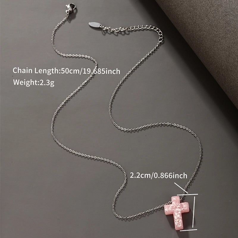 304 Stainless Steel Plastic XUPING Minimalist Hexagram Cross Pendant Necklace