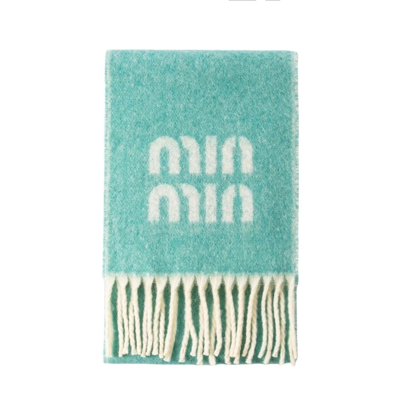 Plaid Tassel Mohair Scarf Women's Spring Students Travel Fashionable Sticker Casual Scarf