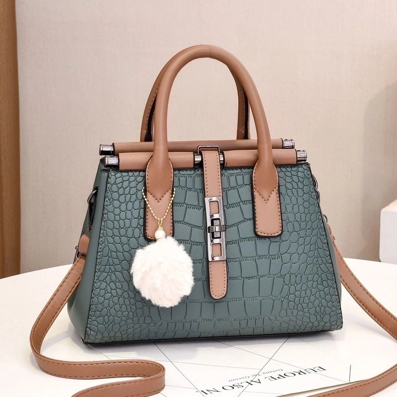 Women's Large All Seasons Pu Leather Classic Style Handbag