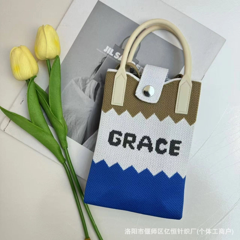 Women's Polyester Color Block Streetwear Square Magnetic Buckle Phone Wallets