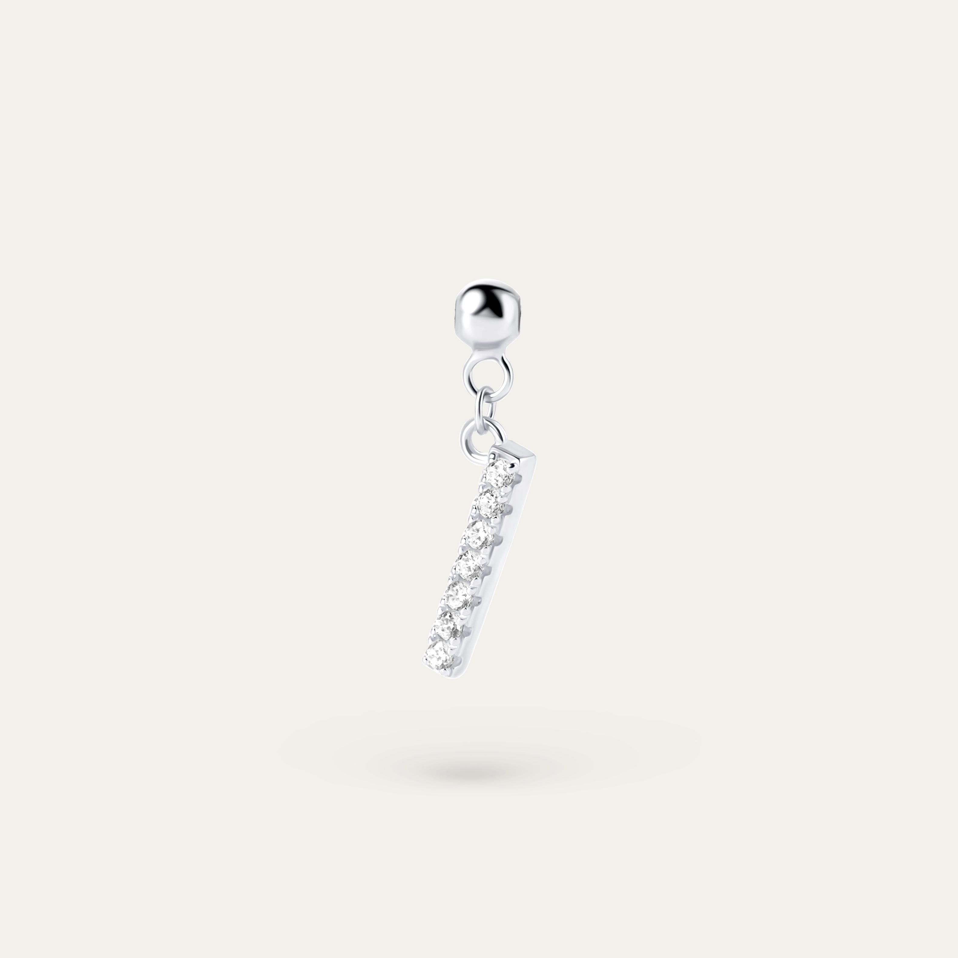 Onoma I CZ Charm (925 Sterling Silver)