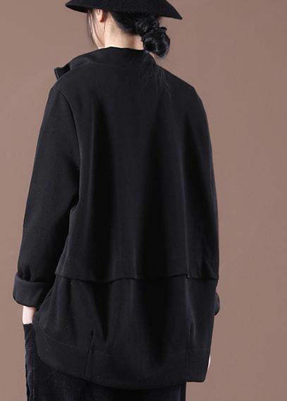 Beautiful Black Zip Up Trench Short Coat