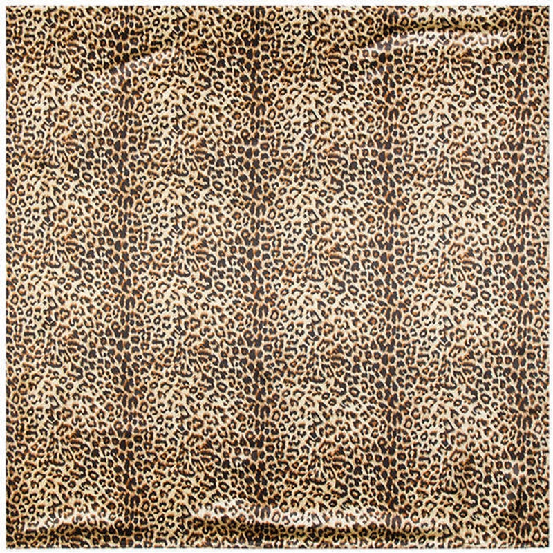 Unisex Vintage Style Leopard Satin Silk Scarf