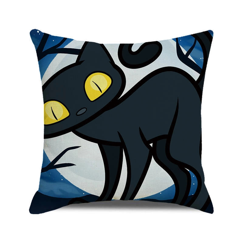 Halloween Cartoon Style Letter Dog Cat PP Cotton Couch & Sofa Decor