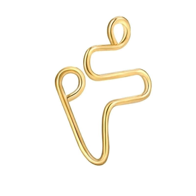 Minimalist Letter Copper Plating Nose Studs