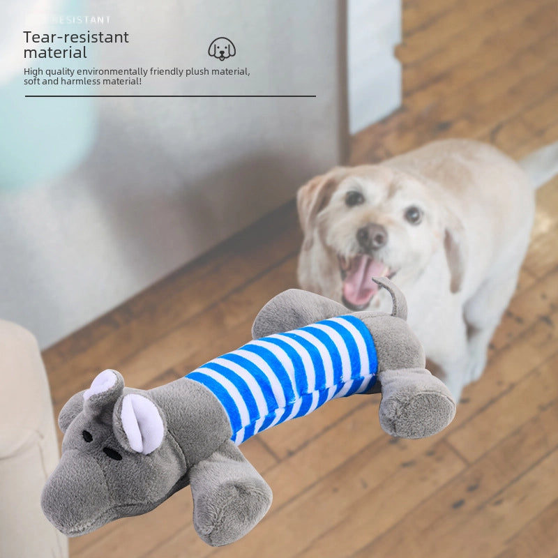 Hot Sale Plush Voice Dog Toy Four Legs Long Animal Pet Molar Toy Cat Supplies