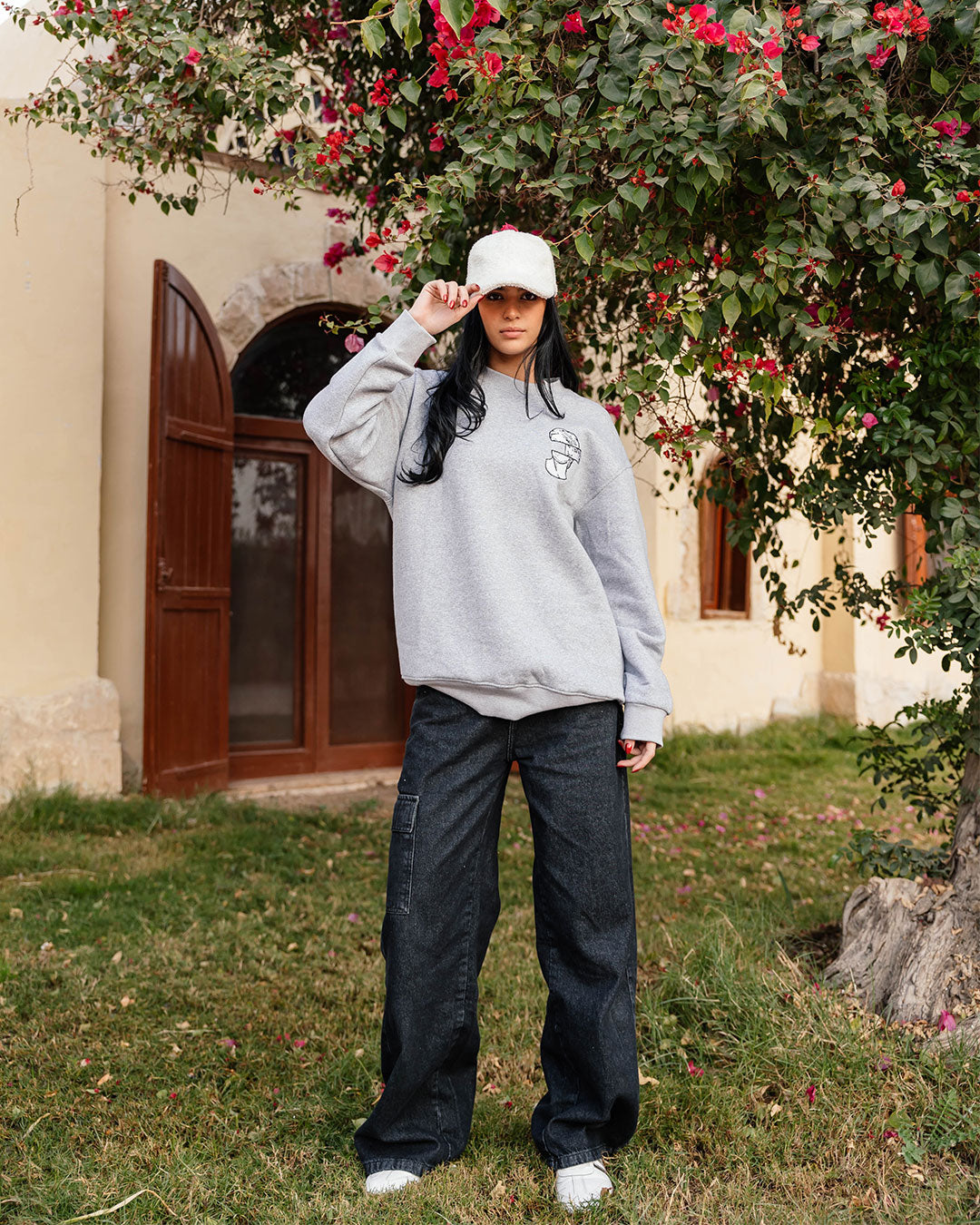 Embroidered Oversized Sweatshirt