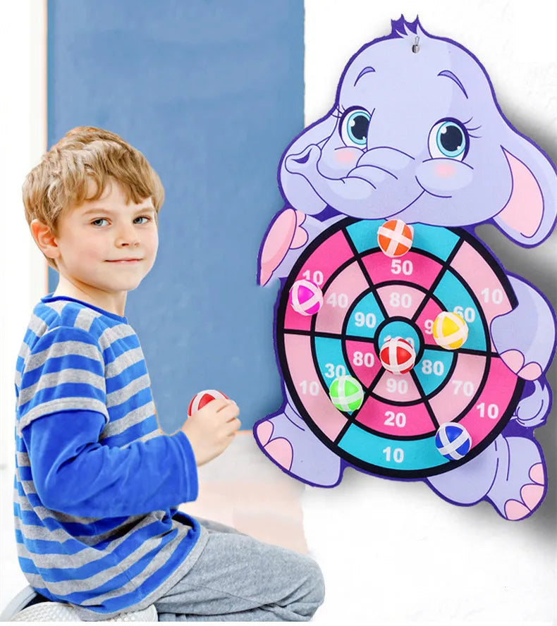 Ball Throwing Darts Game. Animal Shaped Wall Dart Ball Throwing. Indoor Play