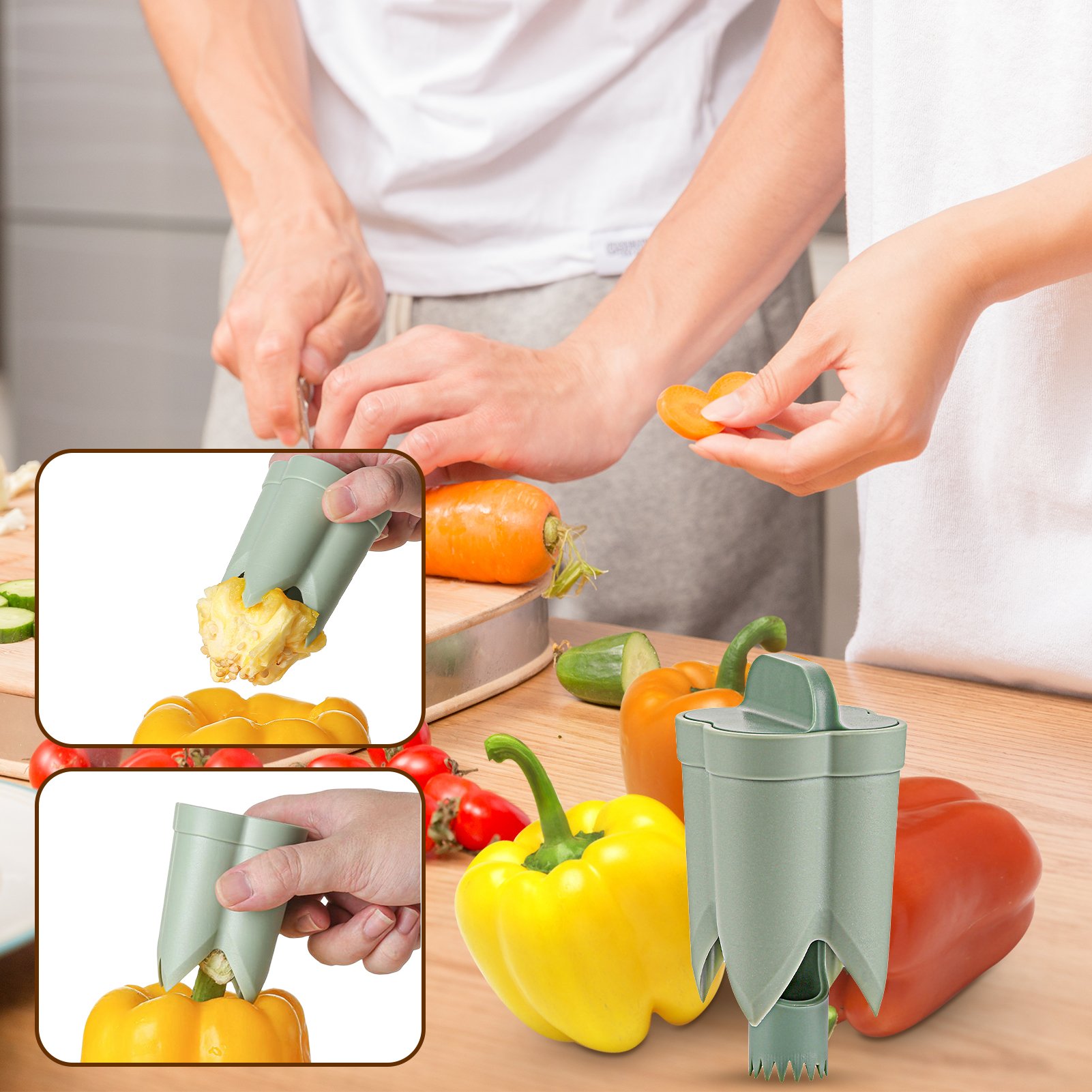 48% OFF 2-In-1 Fruit Pepper Corer