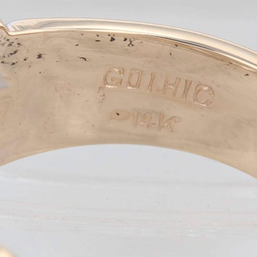 0.57ct Diamond Past Master Ring 14k Gold Size 11.5 Masonic Signet Square Compass