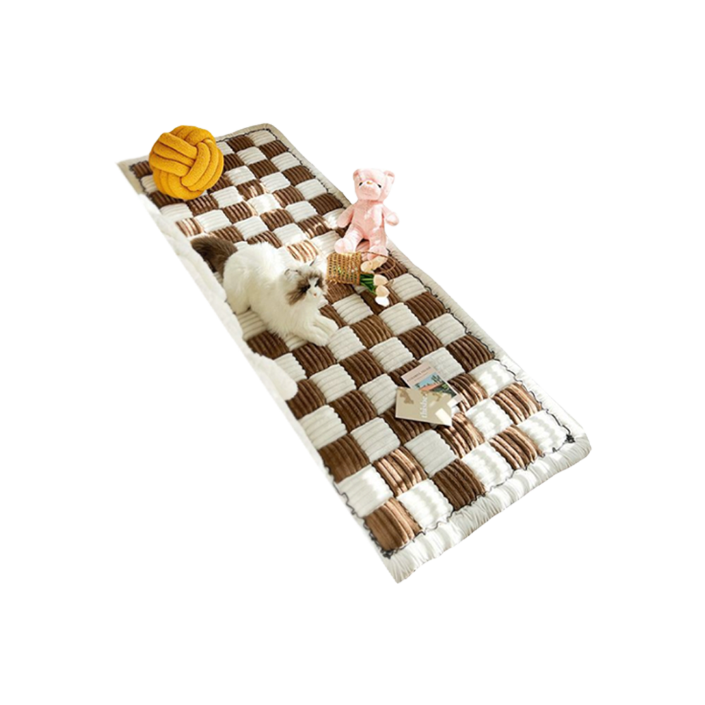 Plaid Square Pet Mat