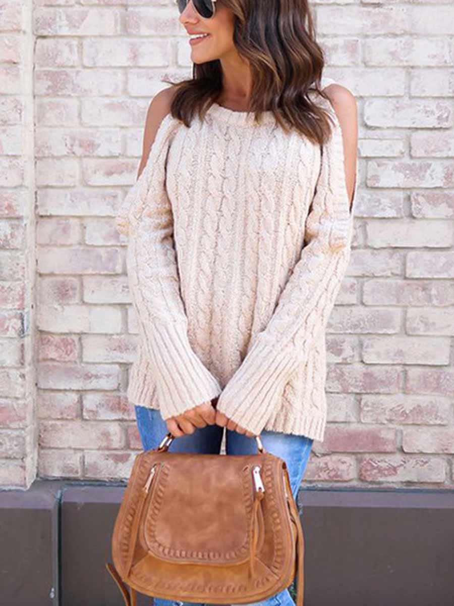 Strapless Twist Sweater