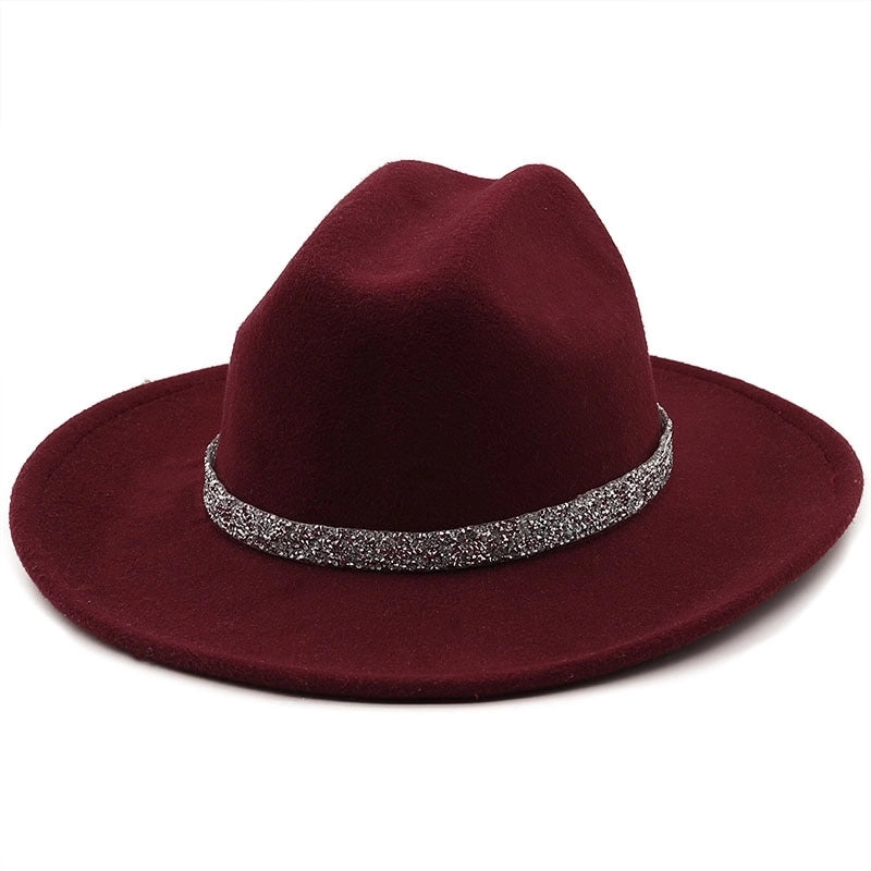 Winter New Black Diamond Chain Woolen Hat