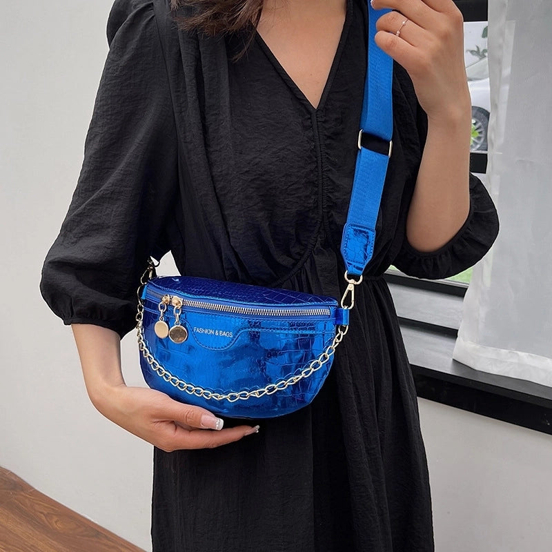 Women's Basic Streetwear Solid Color Pu Leather Waist Bags