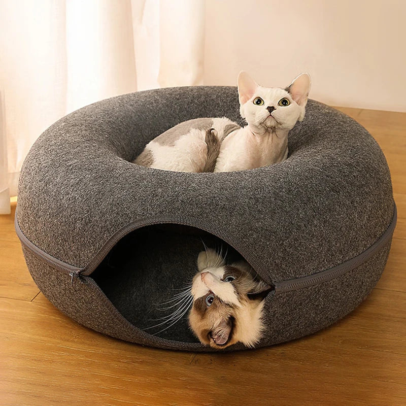 Cozy Tunnel Cat Bed