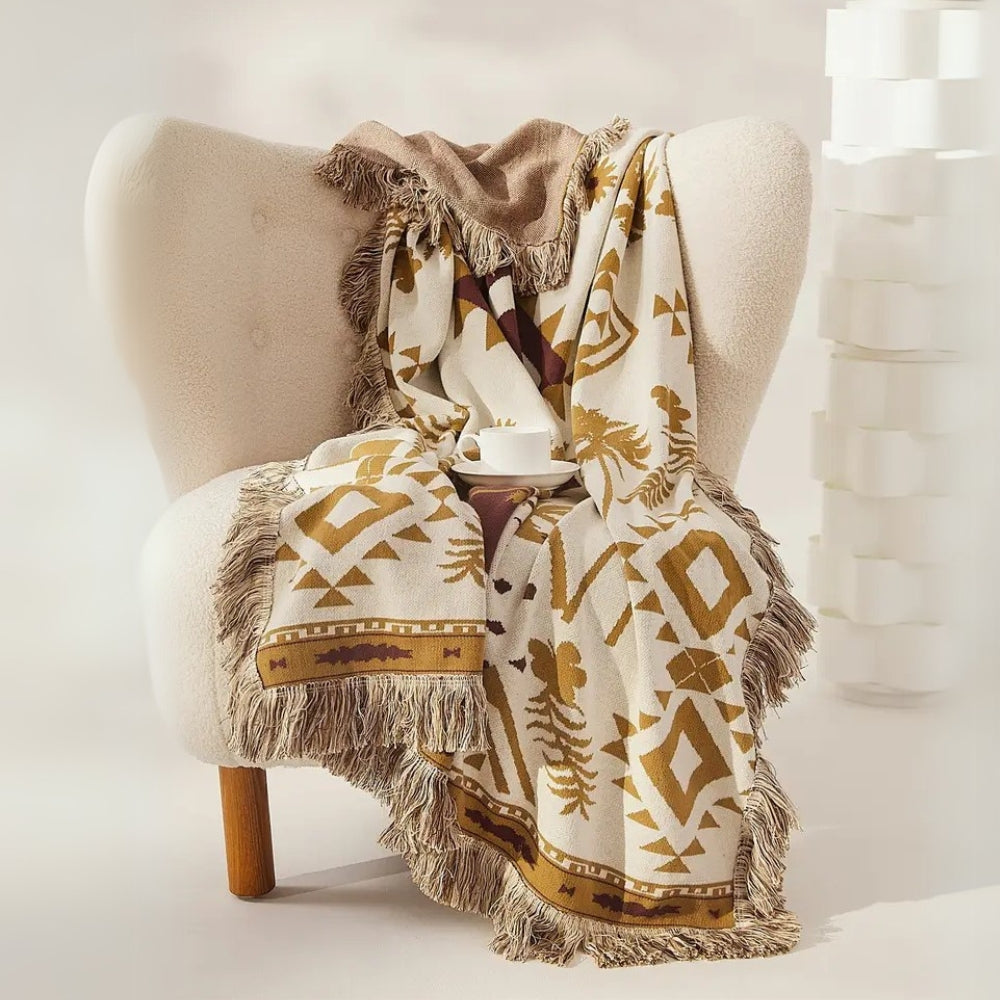 Geometric Knit Blanket