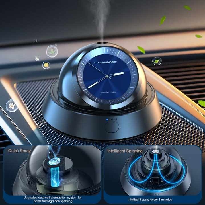 3 in 1  Luxury Freshener Metal Alloy Clock