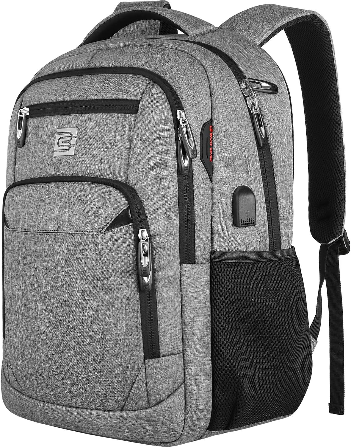 Laptop Backpack,Business Travel Anti Theft Slim Durable Laptops Backpack with USB Charging Port,Water Resistant College Computer Bag for Women & Men Fits 15.6 Inch Laptop and Notebook - Black