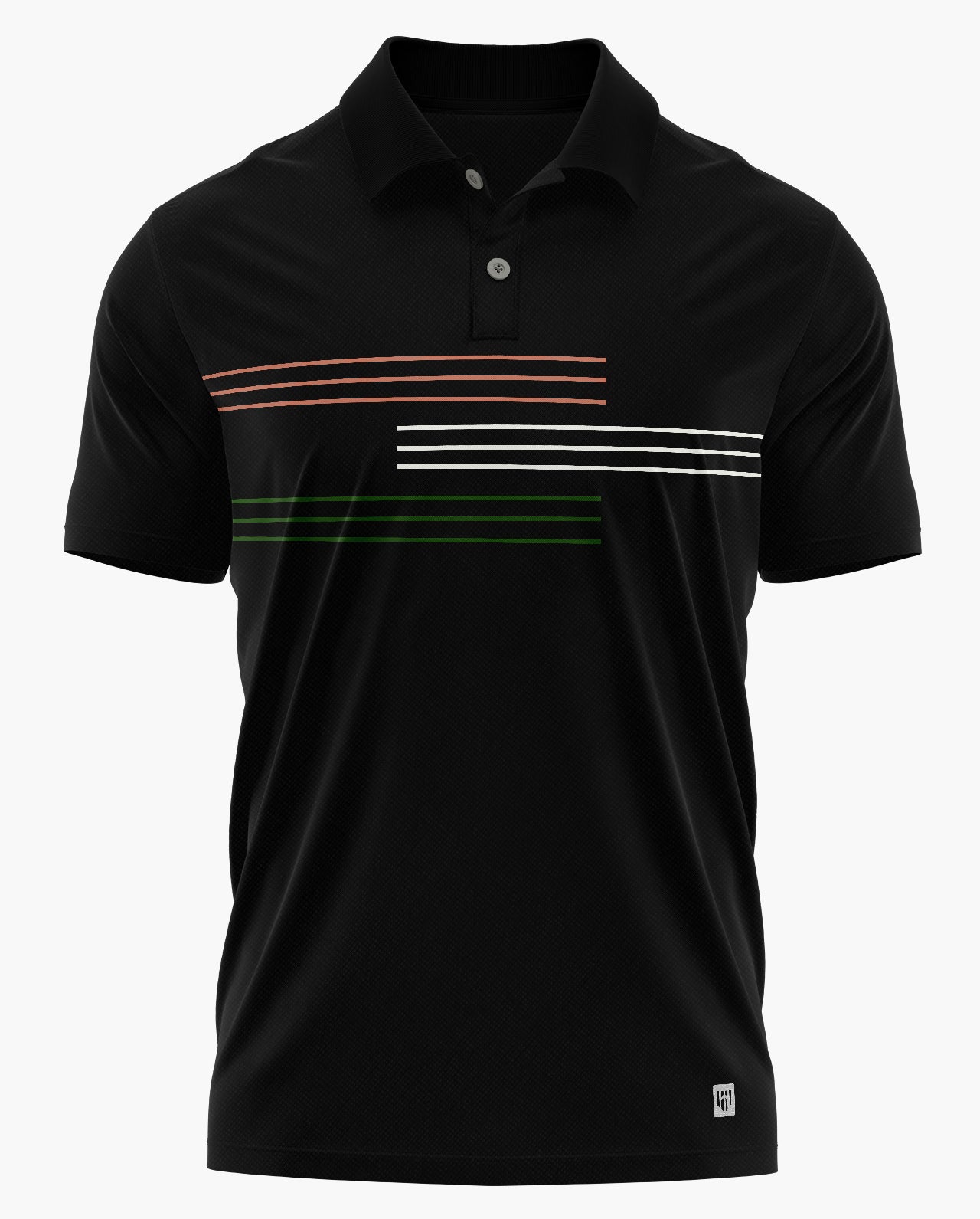 Tricolour Stripe Polo T-shirt