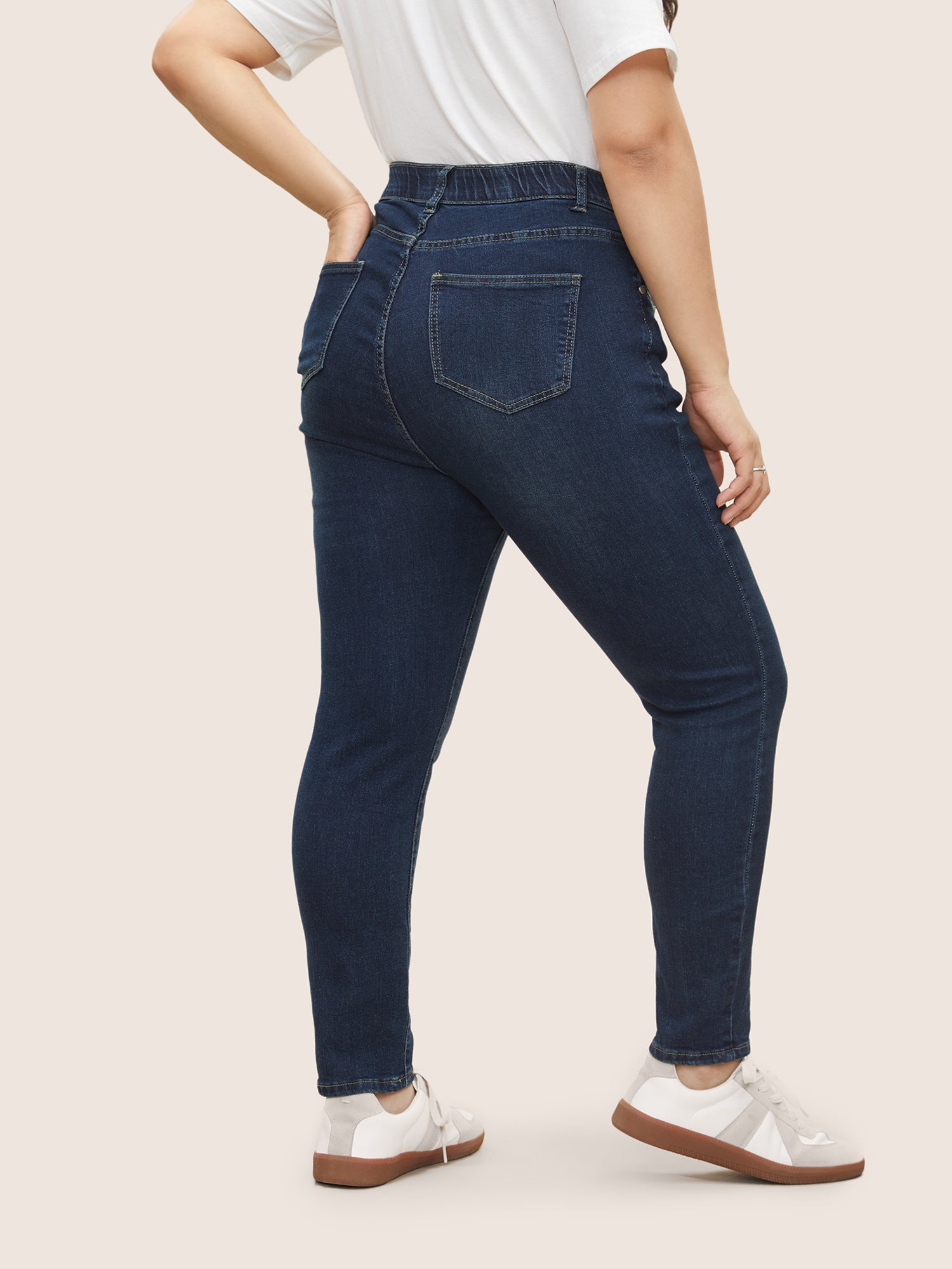 Skinny Very Stretchy High Rise Dark Wash Gap Proof Jeans