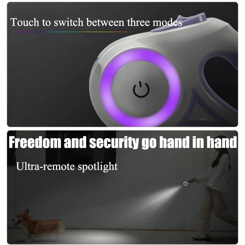 Retractable Luminous Dog Leash