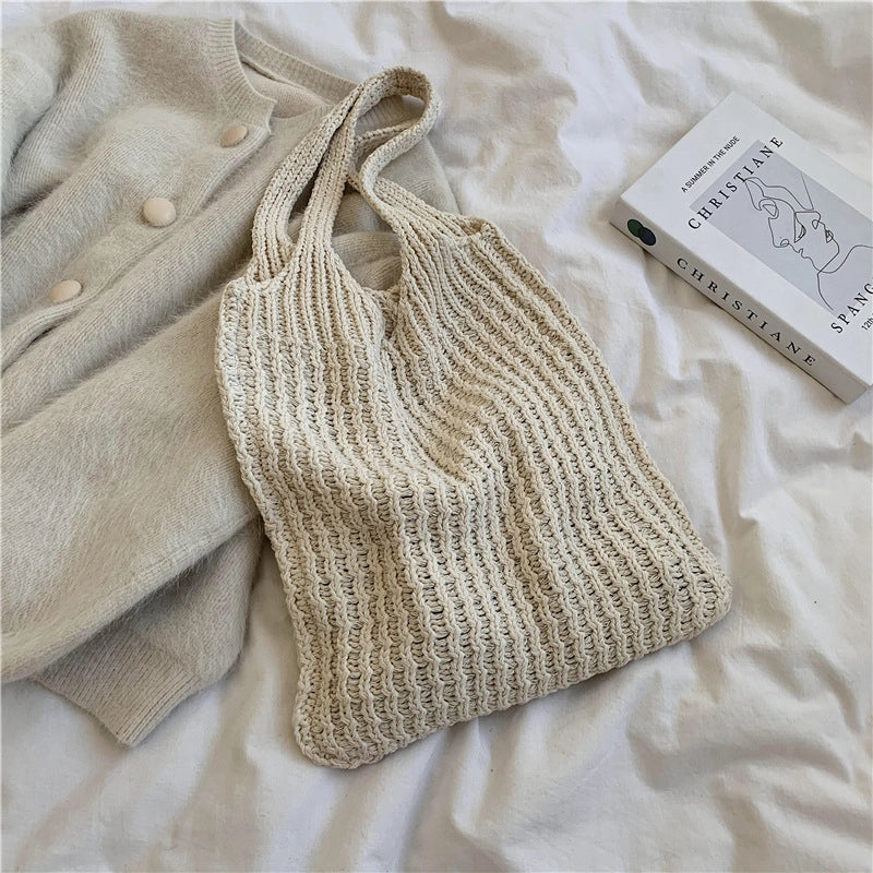 Women's Large All Seasons Yarn Basic Shoulder Bag