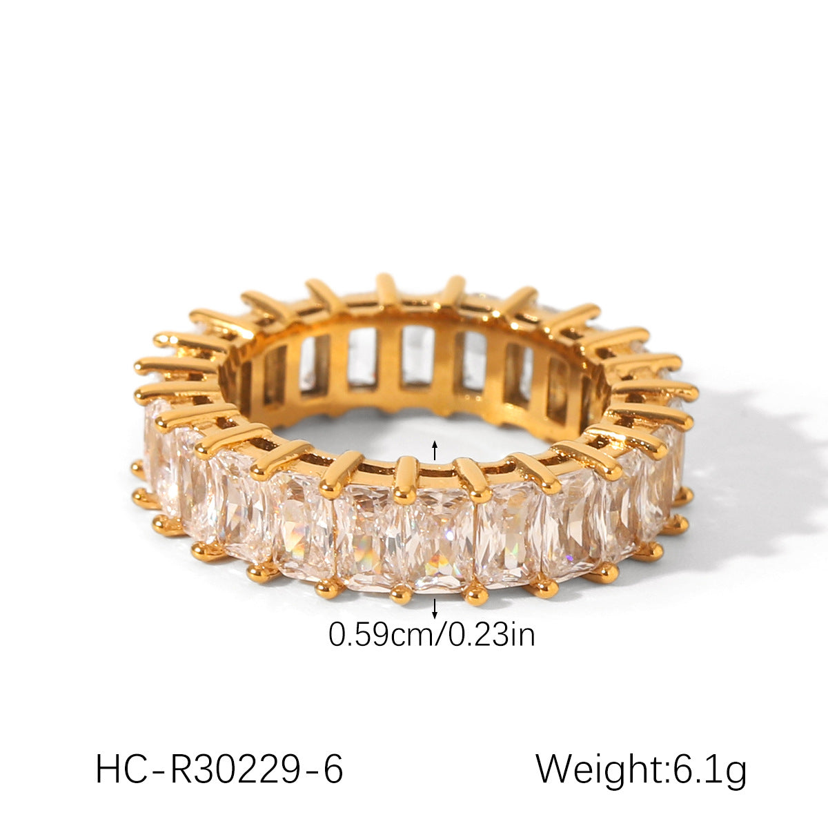 Stainless Steel Ring Inlaid Zircon Ring Female Hand Jewelry Titanium Steel Ring Niche