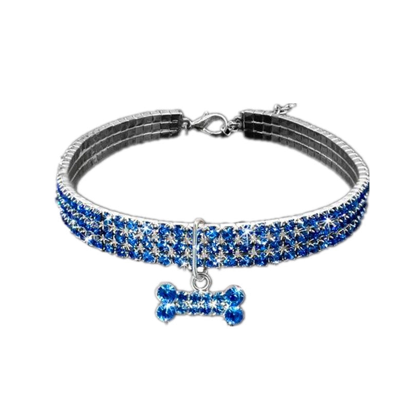 Minimalist Classic Style Commute Alloy Bow Knot Inlay Pet Collar